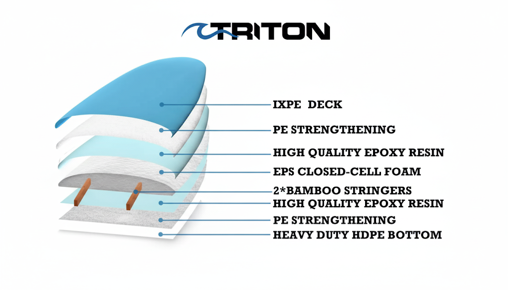 Triton Build Tech Construction - EPS Core Foam Surfboard